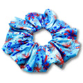 Blue Fireworks 4th of July Scrunchie