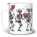 Valentine Dancing Skeletons Insulated Travel Mug