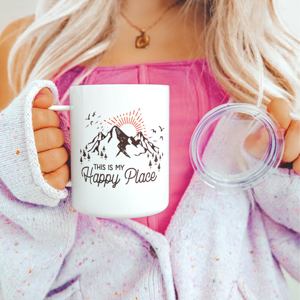 This is My Happy Place Insulated Travel Mug