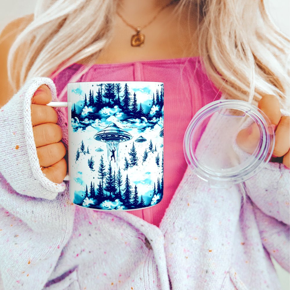 UFO Abduction Insulated Travel Mug