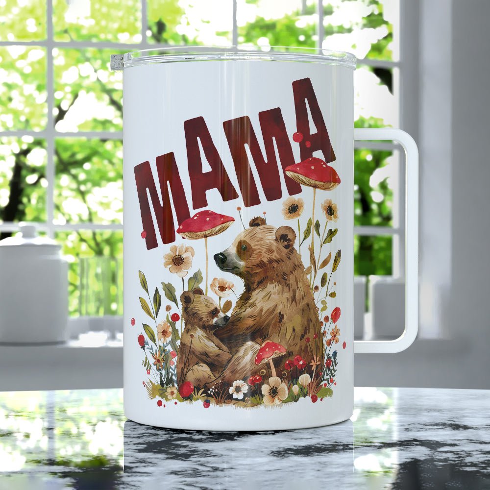 Woodland Mama Bear Insulated Travel Mug