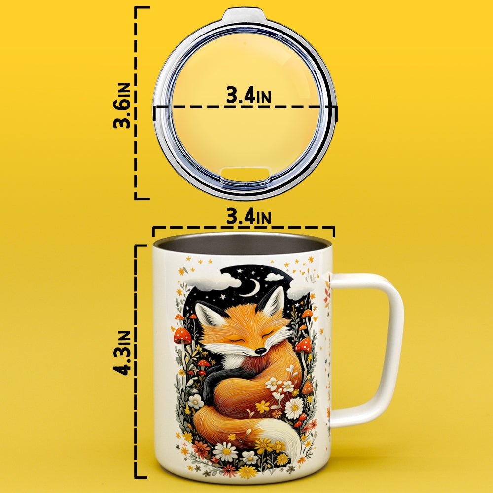 Woodland Sleeping Fox Insulated Travel Mug
