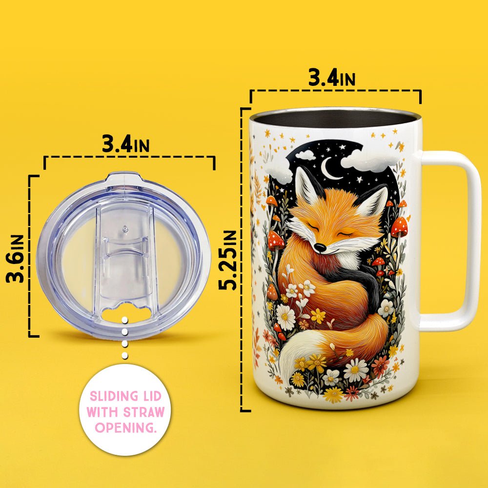 Woodland Sleeping Fox Insulated Travel Mug